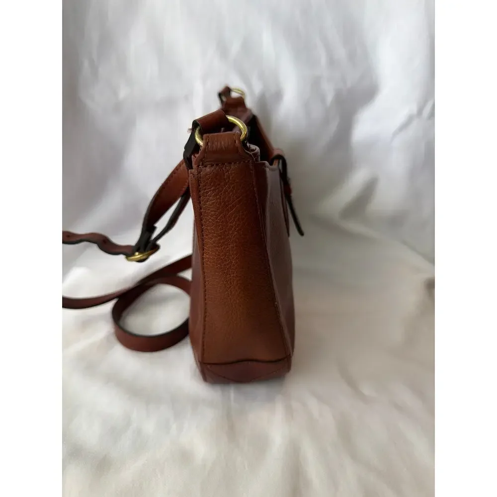 Vintage Liz Claiborne Leather Co. Brown Leather Handbag Pebbled Leather